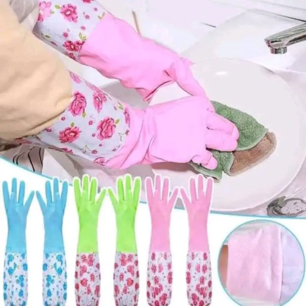 Picture of Kitchen Hand Gloves for Dishwashing