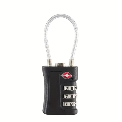 Picture of COTECi TSA Customs Code 3 Digit Combination Lock – Black Color - Black