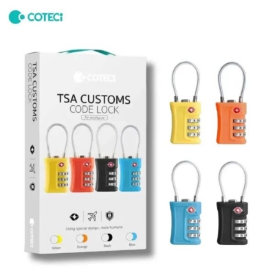 Picture of COTECi TSA Customs Code 3 Digit Combination Lock – Black Color - Black