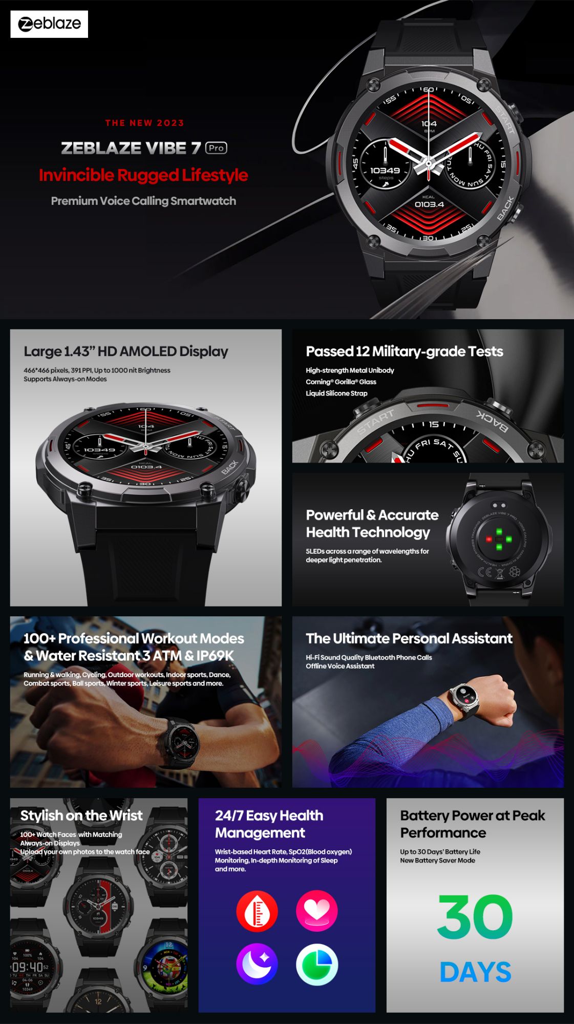 Picture of Zeblaze Vibe 7 Pro Smart Watch AMOLED Display