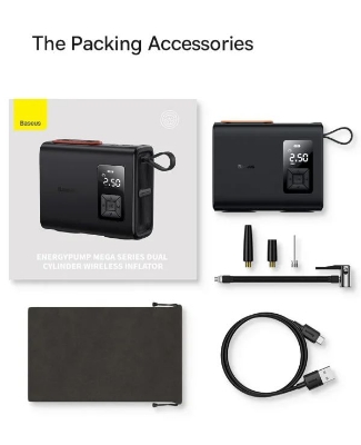 Picture of Baseus Energypump Mega Series Dual Cylinder Wireless Inflator Pump