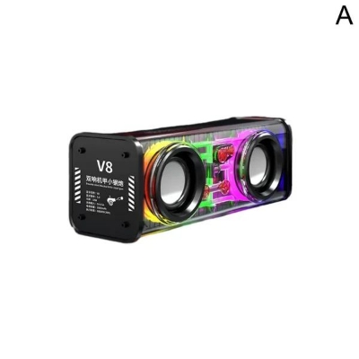 Picture of Mecha V8 Transparent 10W RGB Colorful Lights Bluetooth Speaker