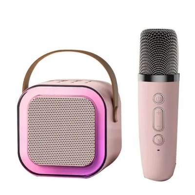 Picture of K12 Portable Karaoke Bluetooth Speaker With Microphone - Apricot