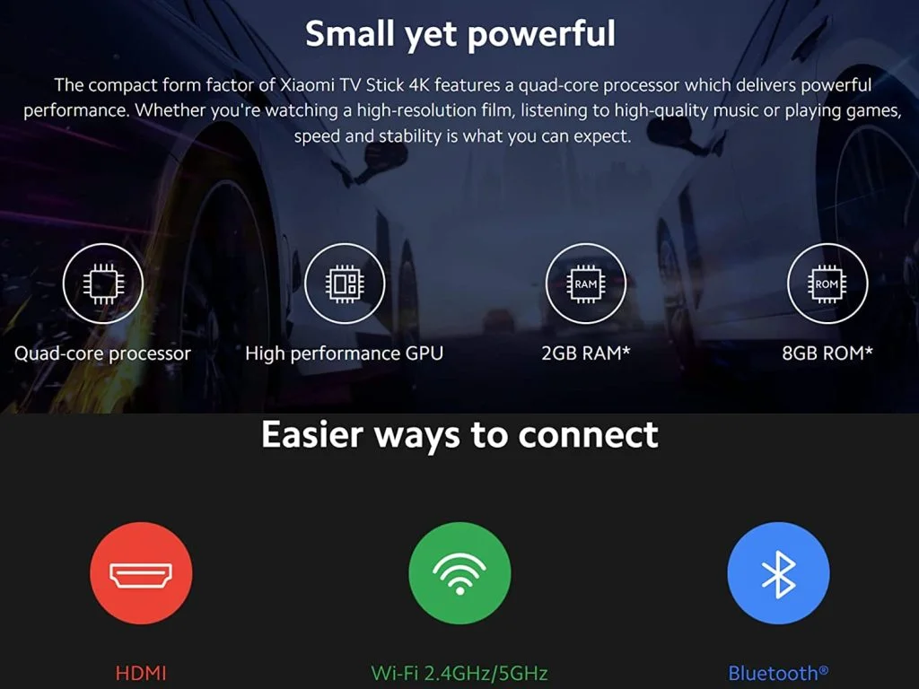 Picture of Xiaomi Mi TV Stick 4K Ultra HD Streaming Device(1 year replacement warranty  ) - Black