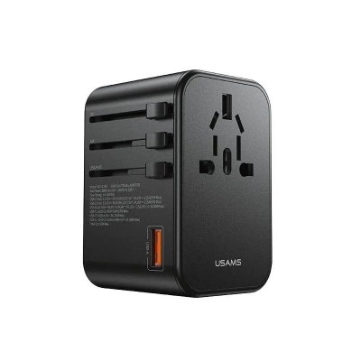 Picture of USAMS US-CC199 T62 65W Dual Type C USB Universal Travel Charger(1 year replacement warranty) - Black