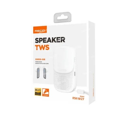 Picture of RECCI RSK-W27 3in1 TWS Wireless Speaker Earbuds Flashlight - Apricot