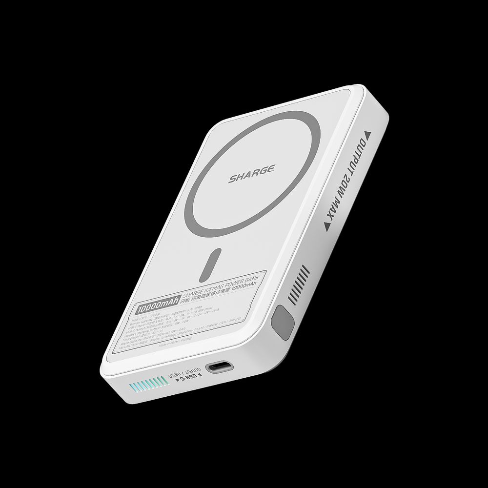 Picture of Shargeek ICEMAG 10000mAh 20W, MagSafe Ice-cooling Transparent Power Bank(6 months replacement warranty) - White