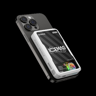 Picture of Shargeek ICEMAG 10000mAh 20W, MagSafe Ice-cooling Transparent Power Bank(6 months replacement warranty) - White