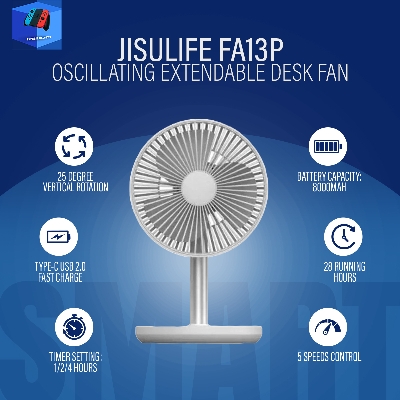 Picture of Jisulife FA13P 8000Mah Oscillating Extendable Desk Fan(2 years replacement warranty)