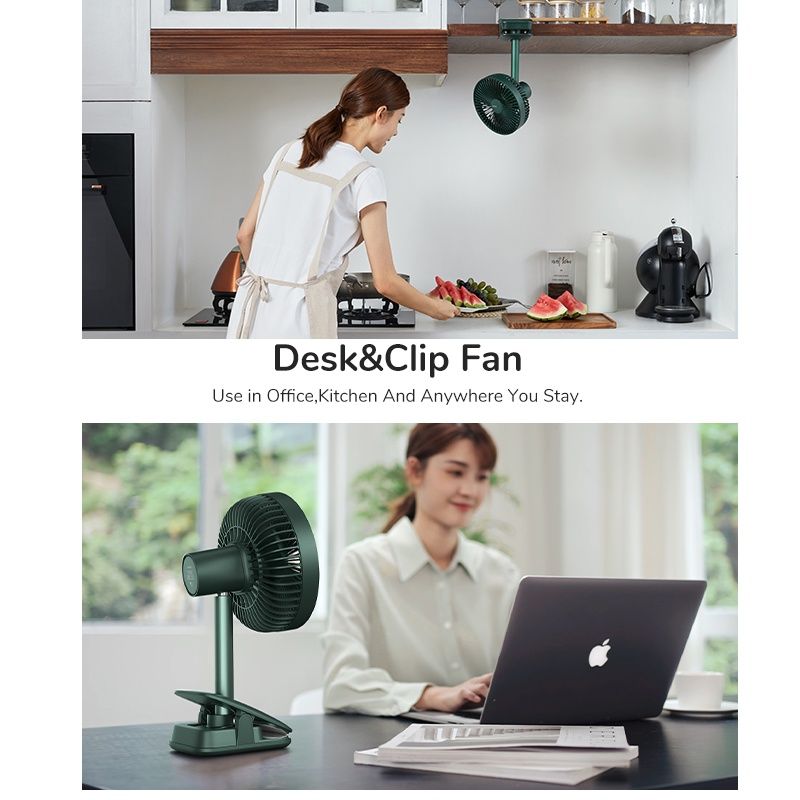 Picture of JISULIFE FA13R Clip Fan Auto-Oscillating Clip-on Fan 8000mAh(1year replacement warranty)
