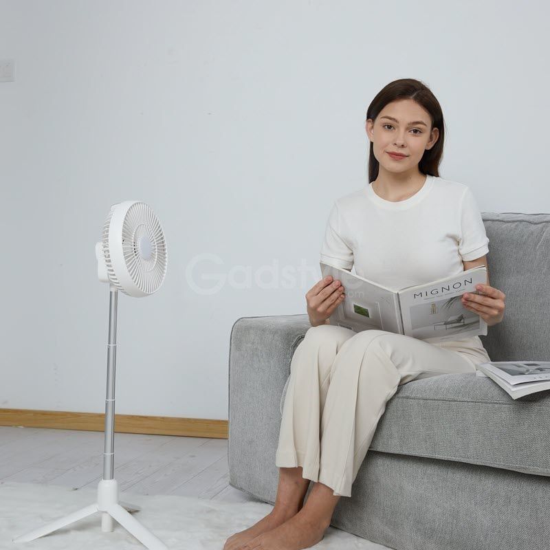 Picture of JISULIFE FA37 Retractable Ceiling Fan USB Ceiling Fan(1year replacement warranty) - White