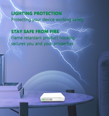 Picture of SKE 432P mini UPS for Router, ONU, Camera 25 Watt 5v 9v 12v+12v & PoE support 15/24v(built in adaptor)(Original 2 years replacement warranty) - White