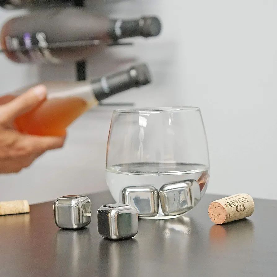 Picture of STAINLESS STEEL ICE CUBES(4pcs) - Silver