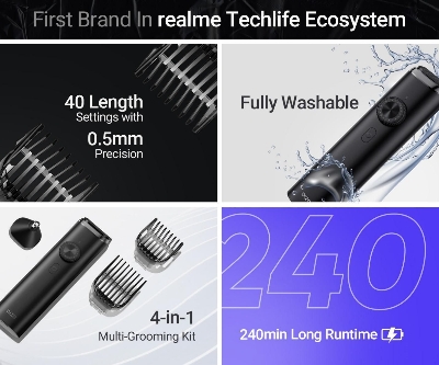 Picture of Realme DIZO Trimmer Neo High Precision Trimming Original(1year replacement warranty) - Black