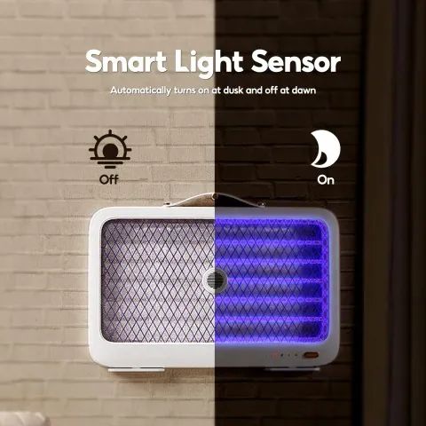 Picture of Qualitell K5 Lite Rechargeable Mosquito Killer Lamp Electric 4000V Smart UV - White