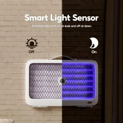 Picture of Qualitell K5 Lite Rechargeable Mosquito Killer Lamp Electric 4000V Smart UV - White