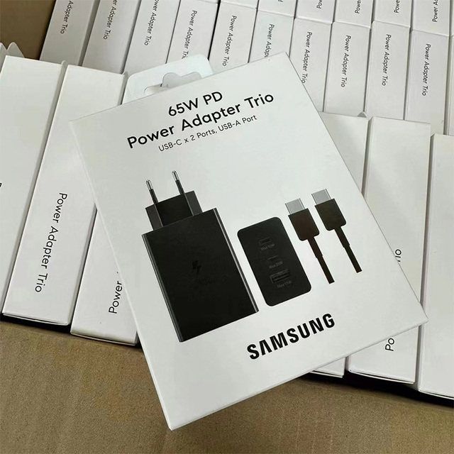 Picture of Samsung 65W Trio PD Power Adapter With Type-C Cable (T6530)Original(1 year replacement warranty)