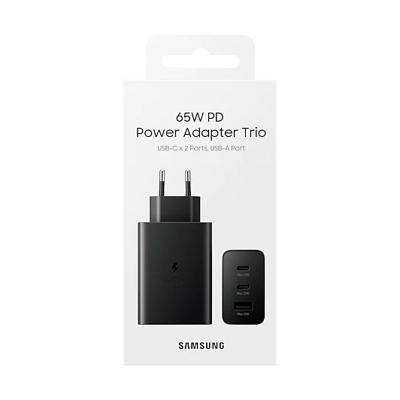 Picture of Samsung 65W Trio PD Power Adapter(T6530)Original (1 year replacement warranty)