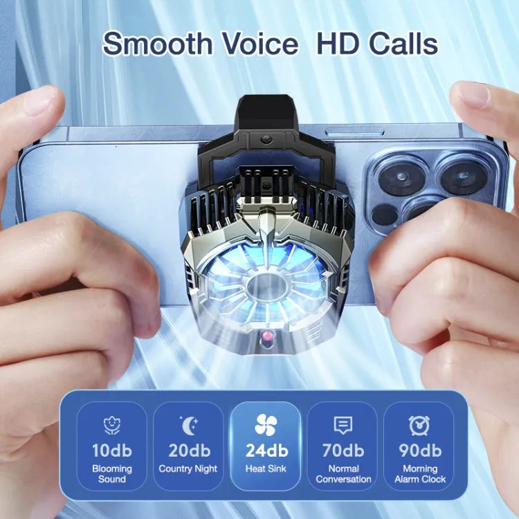 Picture of X20 Portable Mobile Phone Radiator Semiconductor Cooling Fan Radiator USB Powered Mobile Phone Cooler(Original) - Black