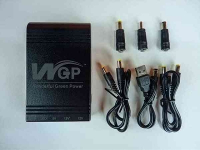 Picture of wgp Mini UPS 5/12/12v With updated(10,400mah big battery)with 2 years replacement warranty - Black