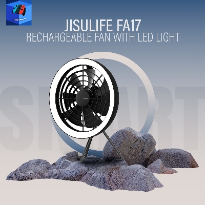 Picture of JISULIFE FA17 Rechargeable Fan(Original) With LED Light And Table Tripod(long tripod Not included)(2 years replacement warranty)