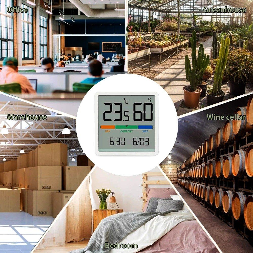 Picture of Miiiw Comfort temperature And Humidity Clock - White