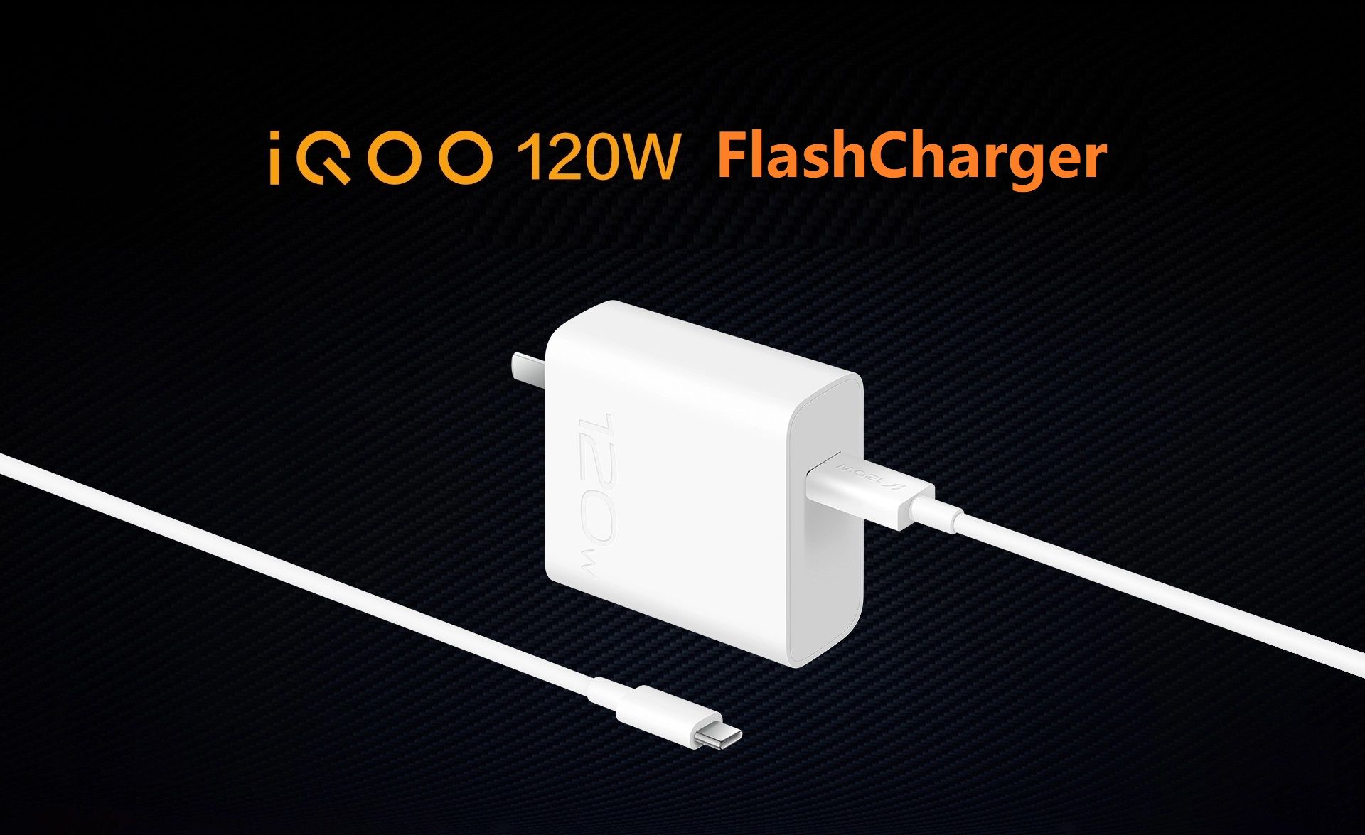 Picture of Vivo iQOO 120W Super FlashCharger with Type C to C charging cable(Original 1year replacement warranty) - White