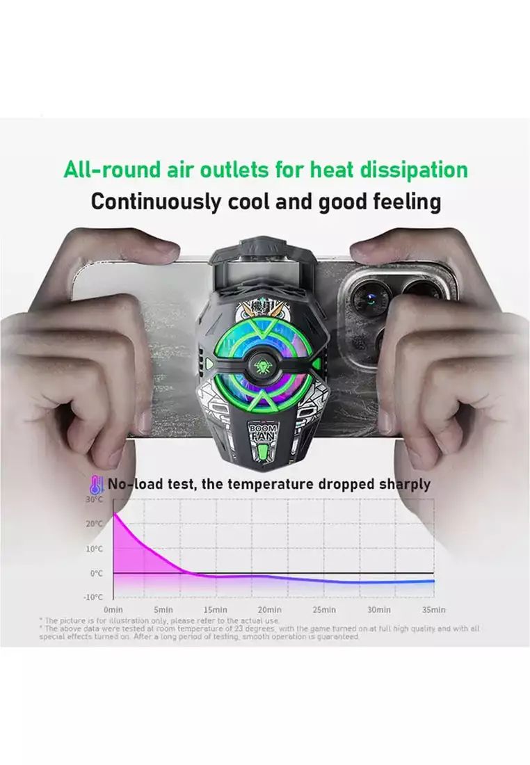 Picture of Plextone EX2 Plus 3 Gear Radiator Phone Cooler(1year replacement guarantee) - Black