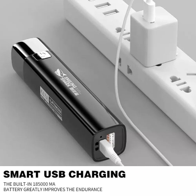 Picture of Smiling Shark 617A LED Rechargeable Torch Light - Black