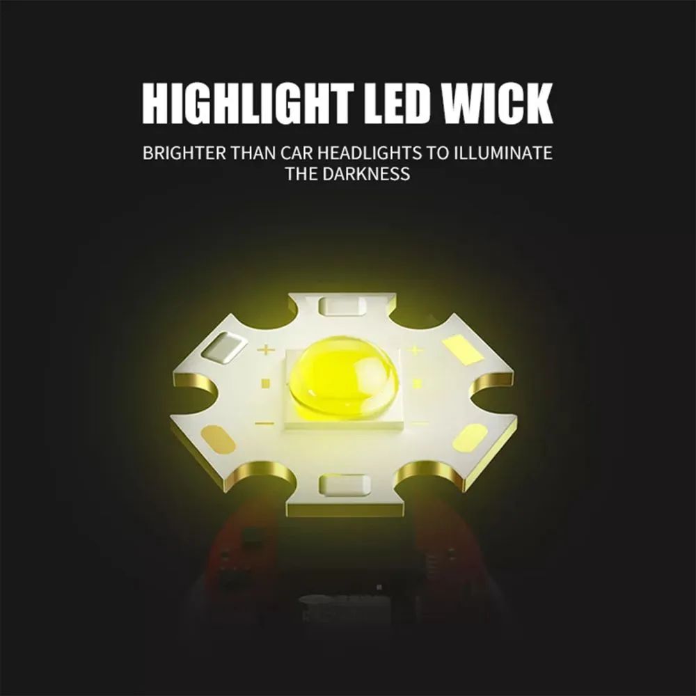 Picture of Smiling Shark 617A LED Rechargeable Torch Light - Black