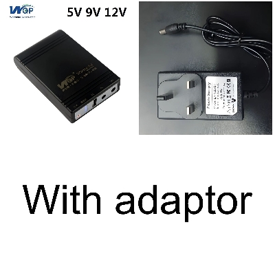 Picture of New Version Wgp mini UPS 10400mAh 5/9/12V with adaptor – 2 Year Warranty - Black