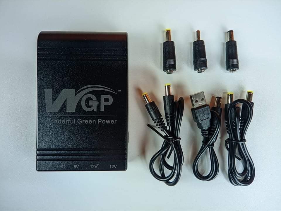 Picture of New Version Wgp mini UPS 10400mAh 5/9/12V with adaptor – 2 Year Warranty - Black
