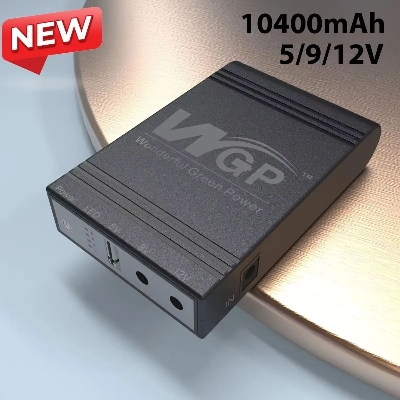 Picture of New Version wgp mini UPS 10400mAh – 5/9/12V – With 2 Year Warranty - Black