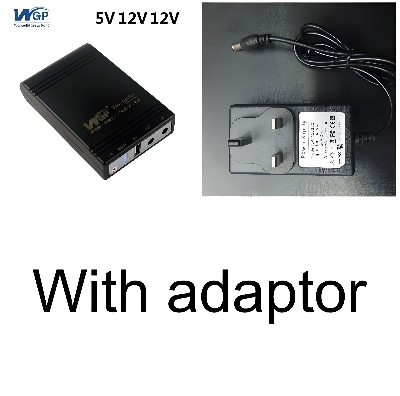 Picture of New Version Wgp mini UPS 10400mAh with adaptor 5/12/12V –2 Year Warranty - Black