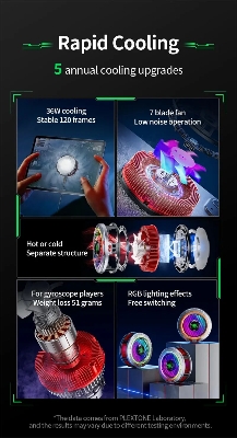 Picture of Plextone EX3 Pro 36W High Power Phone Cooler Radiator - Silver