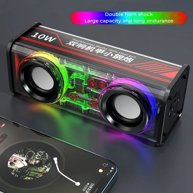 Picture of A88 10W Transparent Dual Bluetooth Speaker(Original 1 year replacement warranty) - Black