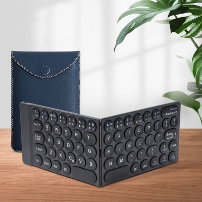 Picture of WiWU Fold Mini Keyboard Foldable Wireless Rechargeable Keyboard - Black