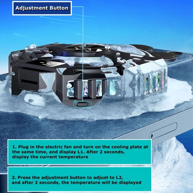 Picture of P60 Magnetic/ Back-clip Semiconductor Cooling Radiator P60 with RGB Light for IOS Android Gaming - Black