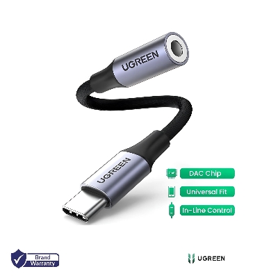 Picture of UGREEN AV161 (80154) USB C to 3.5mm Headphone Adapter(1year replacement warranty ( - Grey