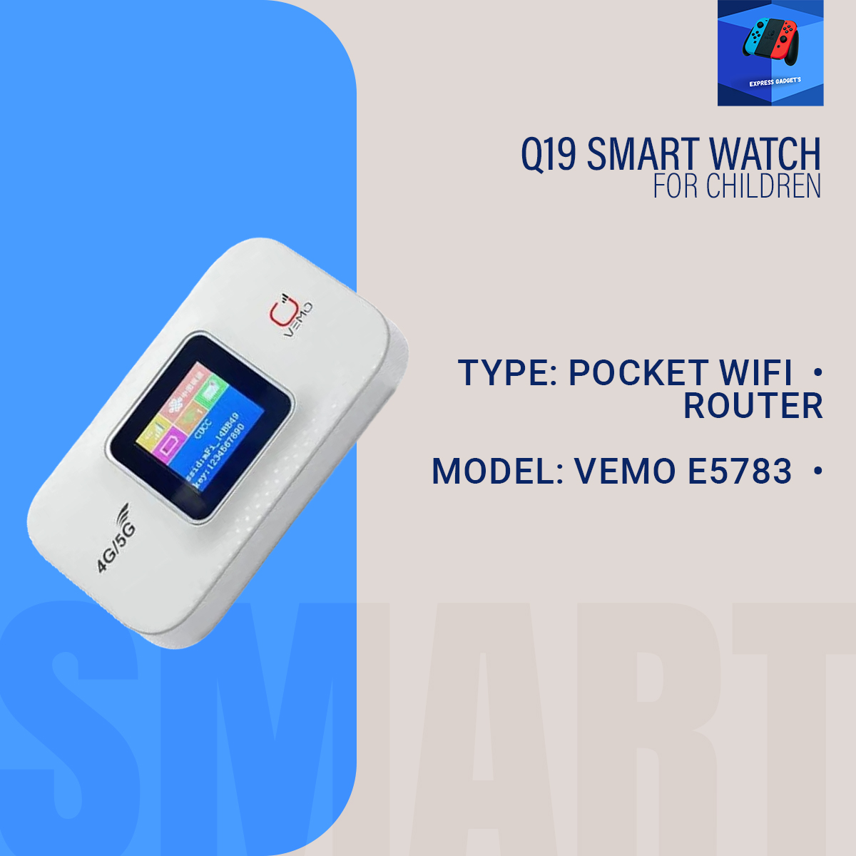 Picture of VEMO E5783 Plus 4G/5G Pocket Wifi Router 300mbps(2 years replacement warranty) - White