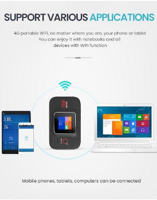 Picture of OLAX MF982 4G LTE 300mbps Pocket Router(2 years replacement warranty) - Black