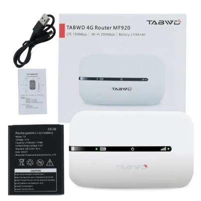 Picture of Tabwd MF920 4G LTE Mobile Wi-Fi Router(2 years replacement warranty) - White