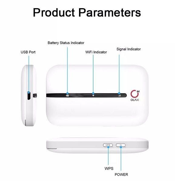 Picture of OLAX MT10 4G LTE Pocket Router(2 years replacement warranty)   - White