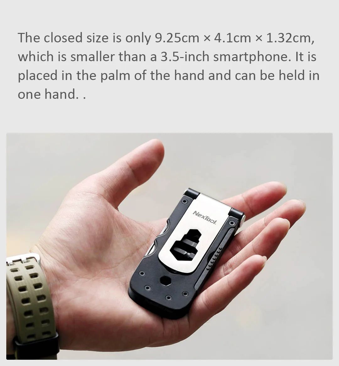 Picture of NexTool Multifunctional EDC Bicycle Repair Multi Tool Multitool - Black