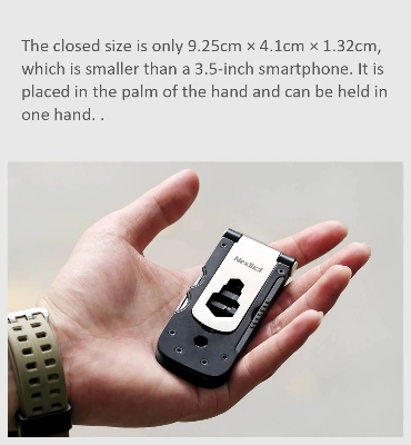 Picture of NexTool Multifunctional EDC Bicycle Repair Multi Tool Multitool - Black