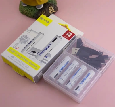 Picture of AiVR USB-C Rechargeable Batteries 4pc AAA 950 mWh(original) - White