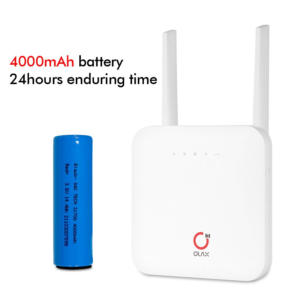 Picture of OLAX AX6 PRO 4G Mini CPE WiFi Router 4000mAh(3 years replacement warranty) - White