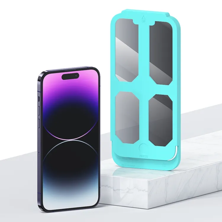 Picture of USAMS US-BH833 Anti-spy HD Tempered Glass Privacy Screen Protector with Installation Tool for iPhone 13Pro MAX iPhone 14Plus - Black