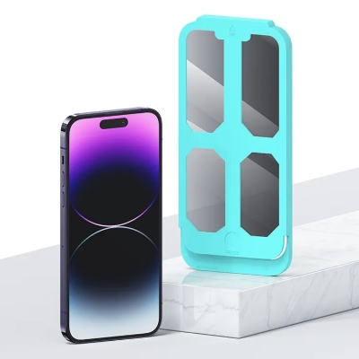 Picture of USAMS US-BH833 Anti-spy HD Tempered Glass Privacy Screen Protector with Installation Tool for iPhone 13Pro MAX iPhone 14Plus - Black