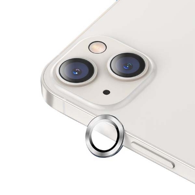 Picture of USAMS US-BH791 Camera Lens Alloy Ring Glass for iPhone 13  - Black